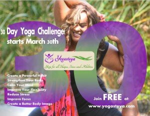 30-Day Yoga Challenge promotional graphic.